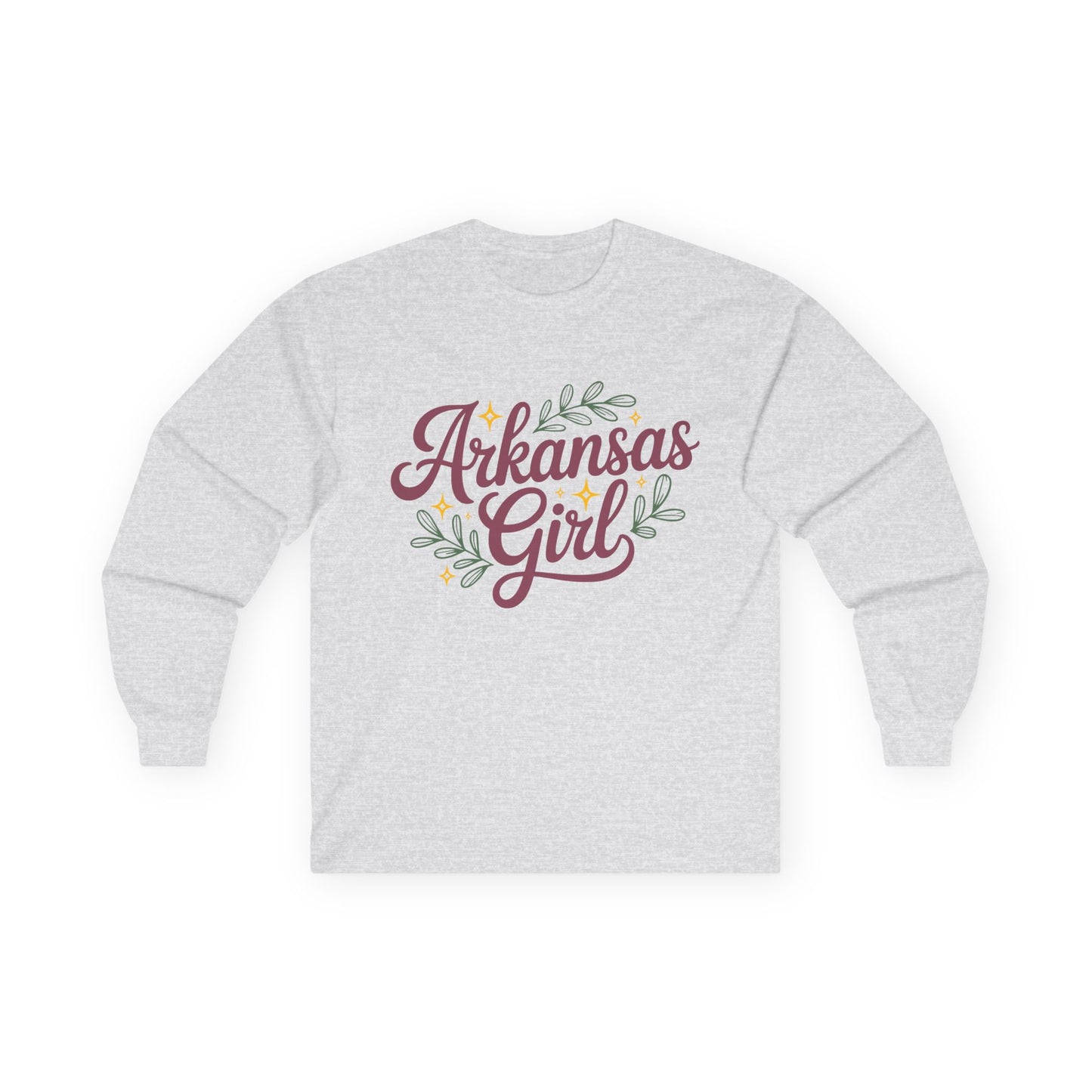 Arkansas Girl Long Sleeve Tee — Floral State Pride Shirt