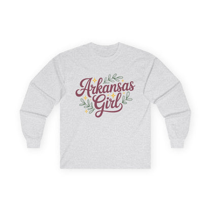 Arkansas Girl Long Sleeve Tee — Floral State Pride Shirt