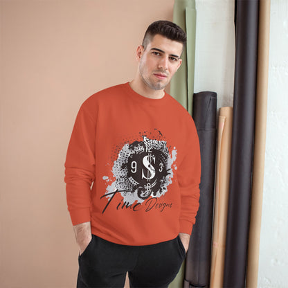 Stylish Graphic Champion Sweatshirt with Time Designs