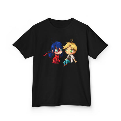 Kids Cute Chibi Characters Tee, Lightweight T-Shirt for Playtime, Gifts for Boys & Girls, Cartoon Lover Apparel, Birthday Outfit