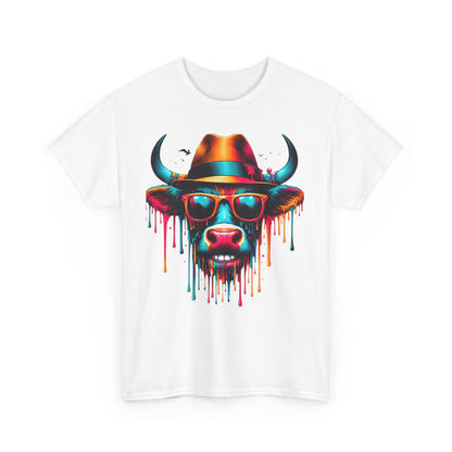 Cool Cow Graphic Unisex Heavy Cotton Tee - Fun Party T-Shirt