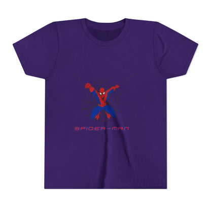 Spider-Man Youth Short Sleeve Tee - Fun Graphic Tee for Kids, Superhero Shirt, Birthday Gift, Comic Theme Apparel, Playtime Wear