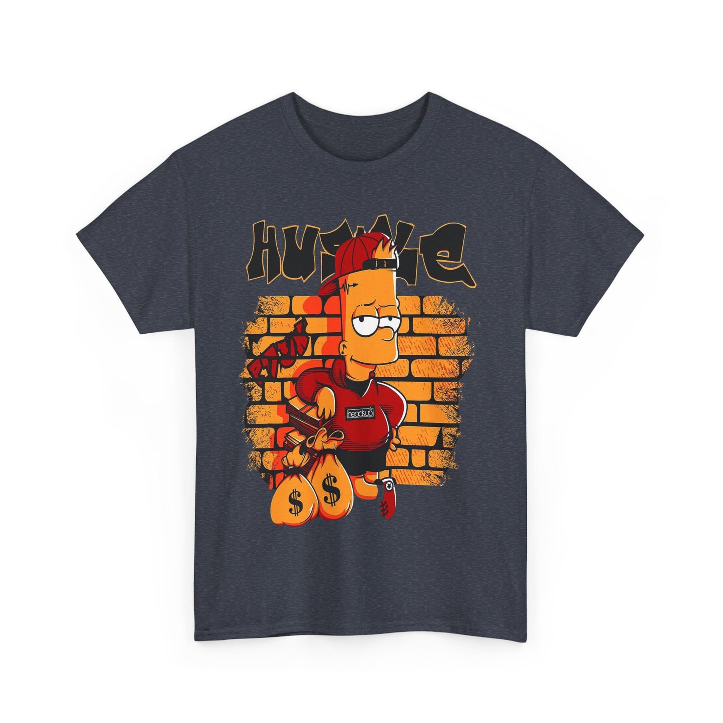 Hustle Graphic Tee - Unisex Heavy Cotton T-Shirt with Bart Design