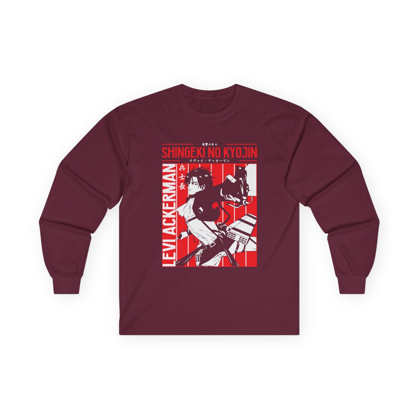 Attack on Titan Levi Ackerman Long Sleeve Tee — Shingeki No Kyojin Anime Shirt