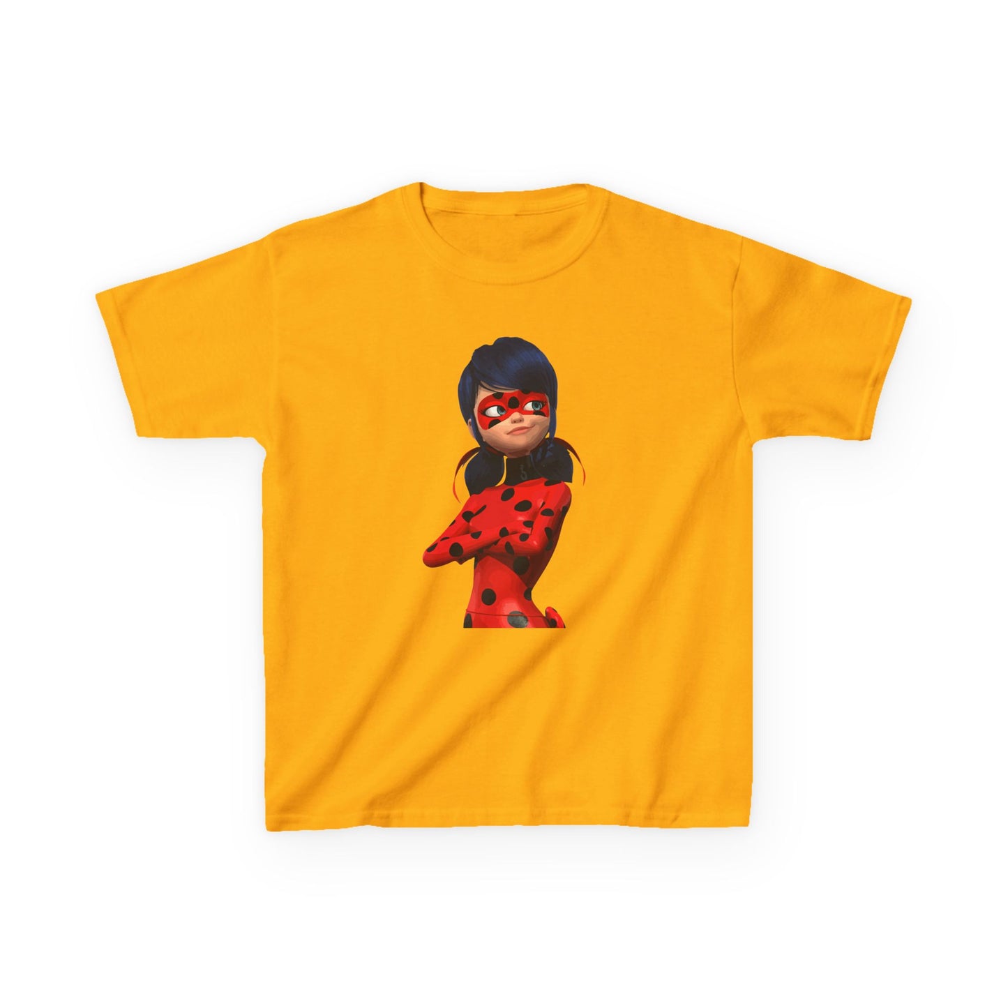 Cool Ladybug Superhero Kids Heavy Cotton Tee | Fun and Playful Design for Young Heroes