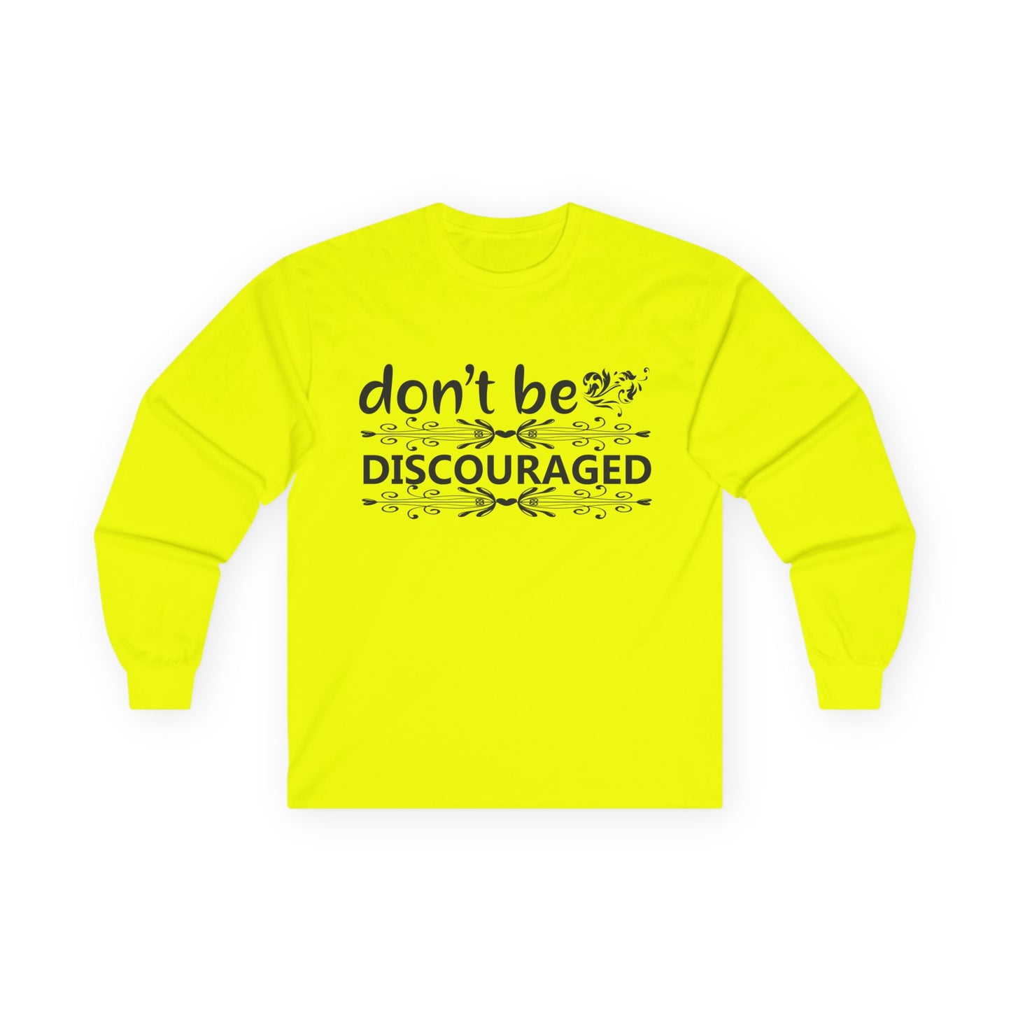 Unisex Motivational Long Sleeve Tee, Don't Be Discouraged Shirt, Inspirational Gift, Positive Vibes Top, Self-Care Apparel, [...]