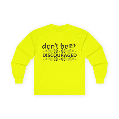 Unisex Motivational Long Sleeve Tee, Don't Be Discouraged Shirt, Inspirational Gift, Positive Vibes Top, Self-Care Apparel, [...]