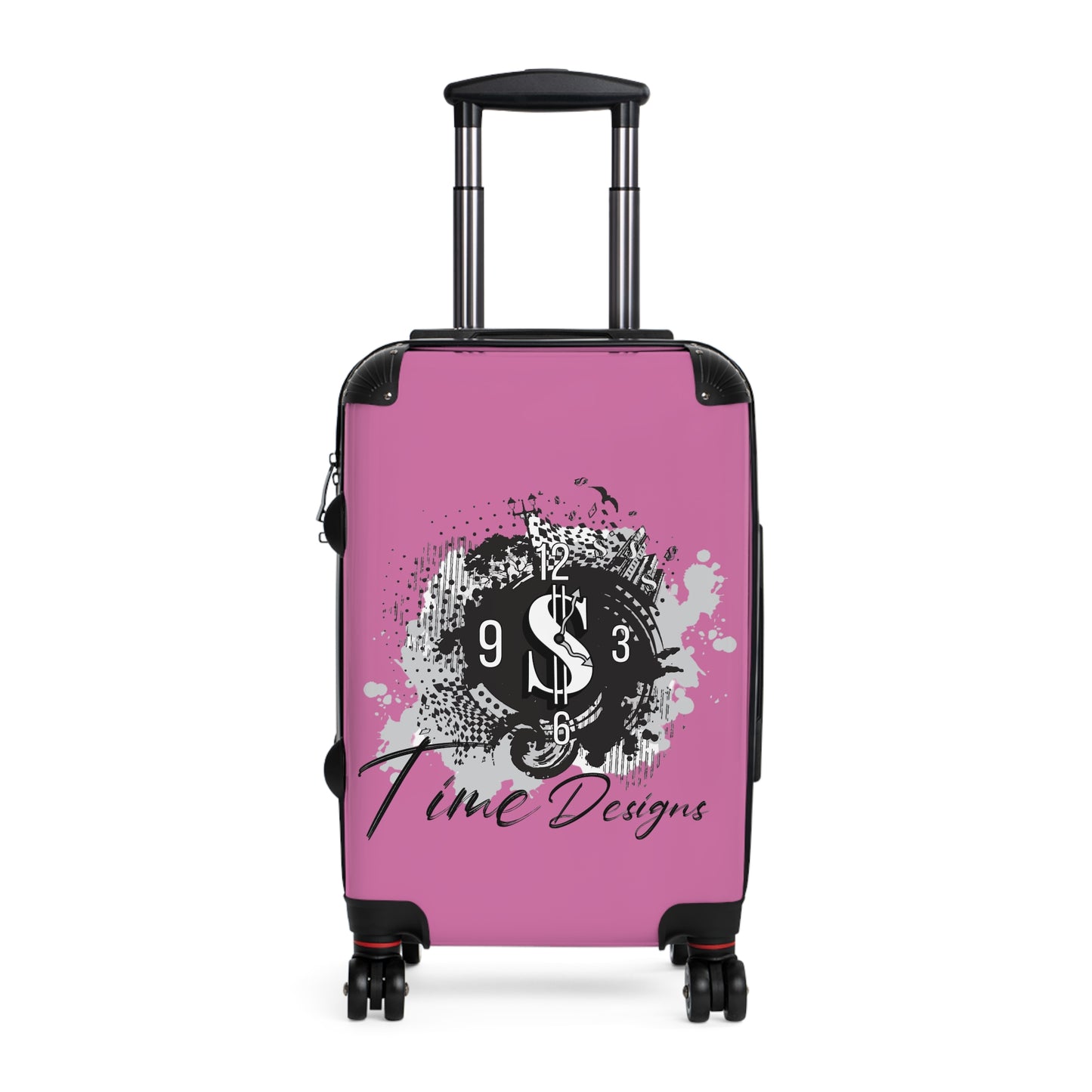 Stylish Travel Suitcase with Time Design, Unique Luggage, Adventure Ready Bag, Perfect for Travelers, Stylish Gift Idea