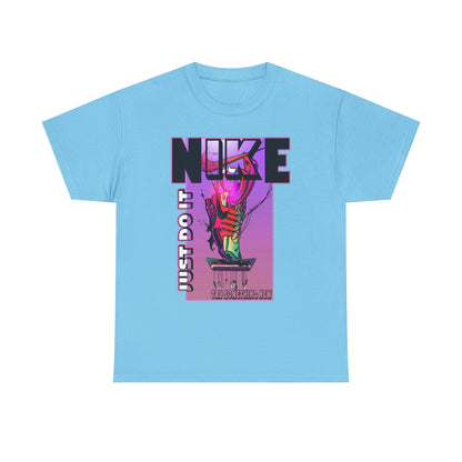 Vintage-Style Nike Unisex Heavy Cotton Tee - Just Do It Graphic Shirt