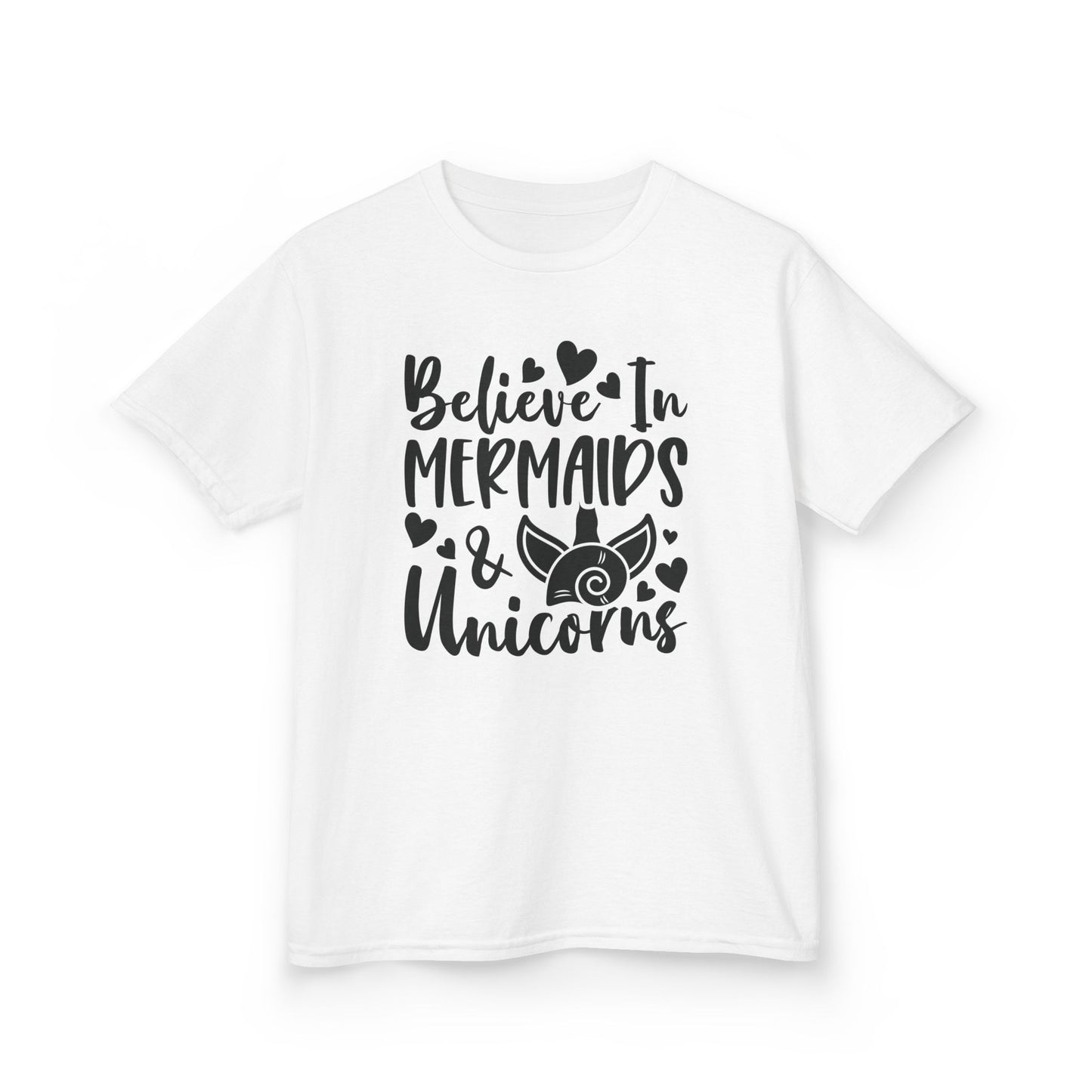 Kids Heavy Cotton™ Tee - Believe in Mermaids & Unicorns T-Shirt