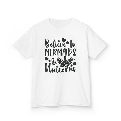 Kids Heavy Cotton™ Tee - Believe in Mermaids & Unicorns T-Shirt