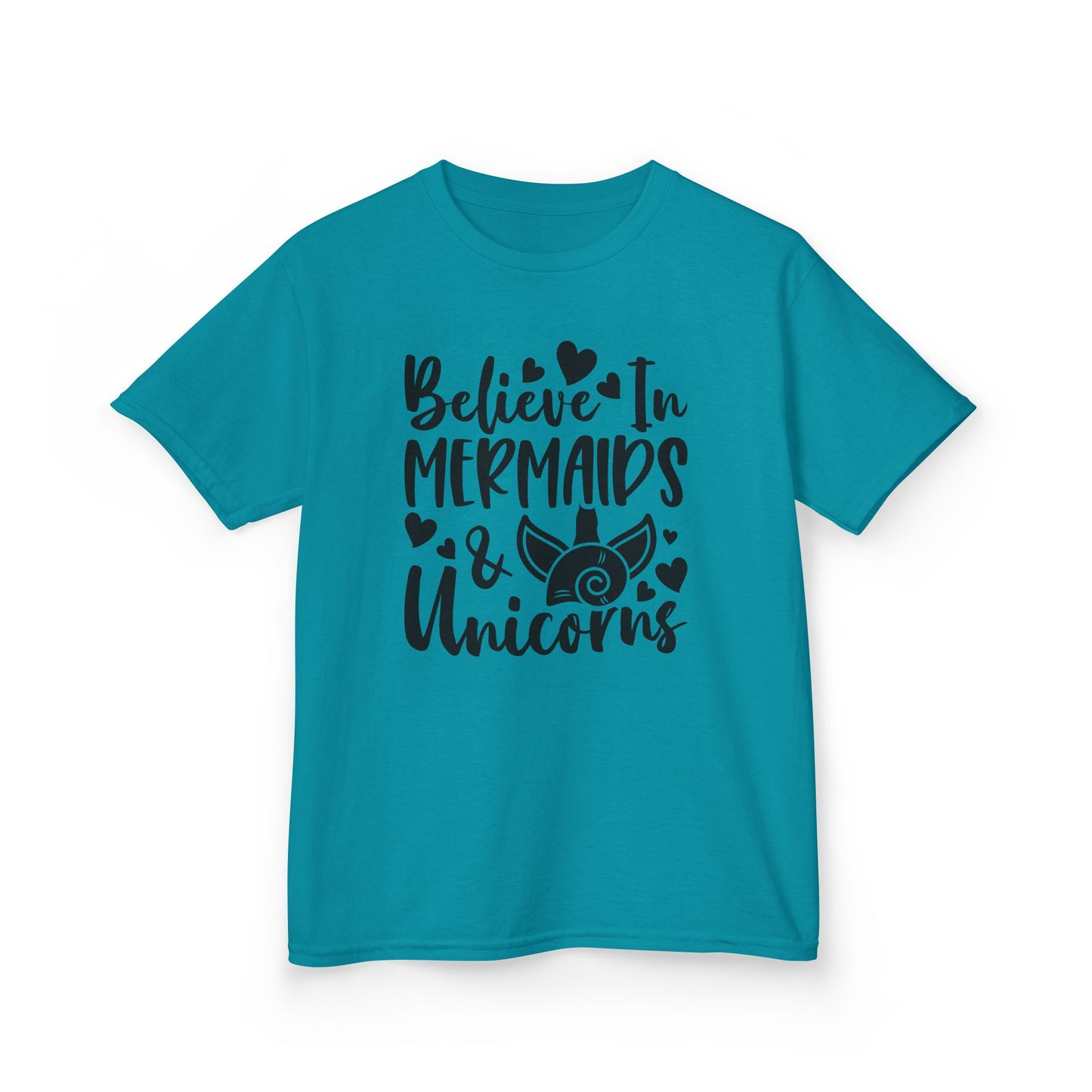 Kids Heavy Cotton™ Tee - Believe in Mermaids & Unicorns T-Shirt