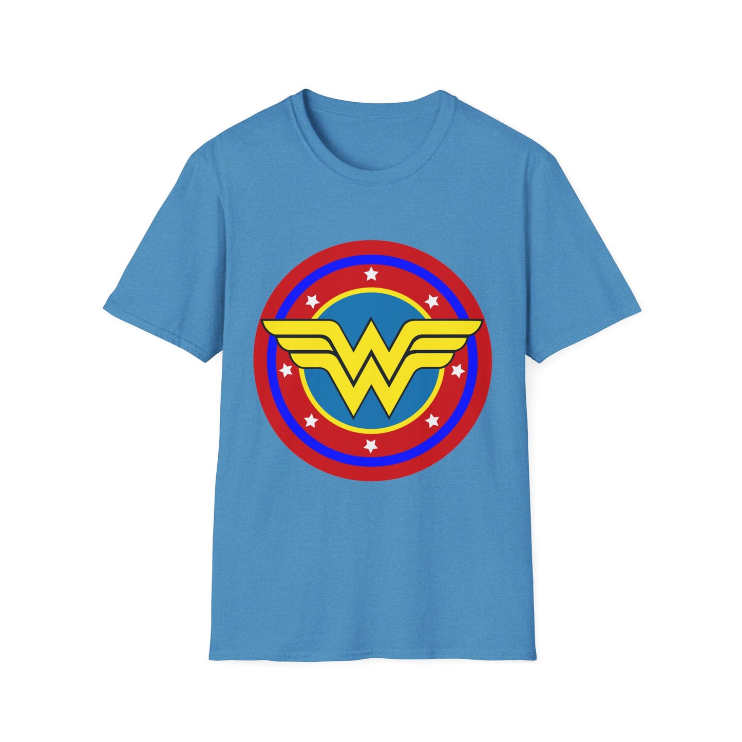 Wonder Woman Inspired Unisex Softstyle T-Shirt, Superhero Tee, Gift for Amazon Fans, Comic Con Outfit, Everyday Wear, Birthday Present