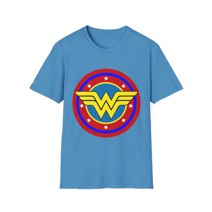 Wonder Woman Inspired Unisex Softstyle T-Shirt, Superhero Tee, Gift for Amazon Fans, Comic Con Outfit, Everyday Wear, Birthday Present