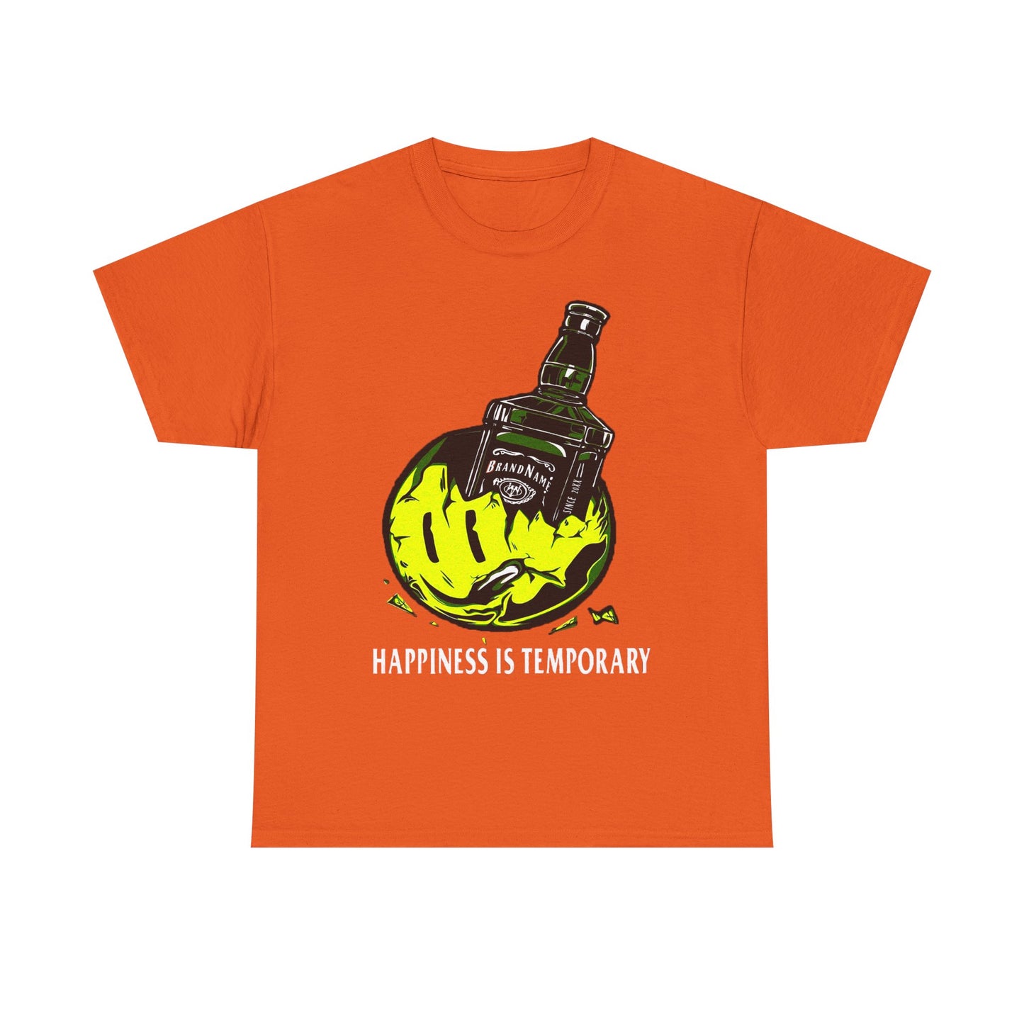 Unisex Heavy Cotton Tee - Eco-Friendly Bold Design with Bottle & Hand Graphic