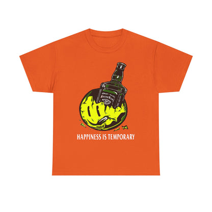 Unisex Heavy Cotton Tee - Eco-Friendly Bold Design with Bottle & Hand Graphic