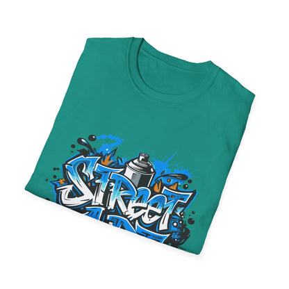 Street Art T-Shirt | Unisex Softstyle Tee, Graffiti Shirt, Urban Vibe Apparel, Casual Streetwear, Gift for Art Lovers