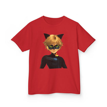 Kids Cat Superhero Tee, Cartoon Shirt, Children's Birthday Gift, Fun Playwear, Gift for Kids, Cat Lover Gift