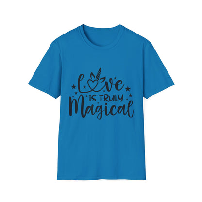 Love is Truly Magical Unisex Softstyle T-Shirt - Cute Gift for Couples and Celebrations