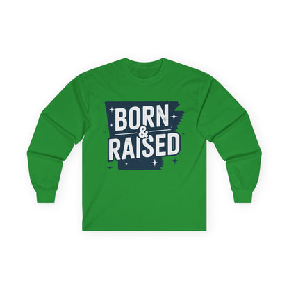 Born & Raised Long Sleeve Tee — State Pride Graphic Shirt