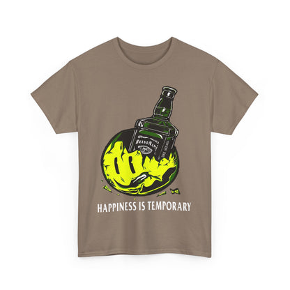 Unisex Heavy Cotton Tee - Eco-Friendly Bold Design with Bottle & Hand Graphic