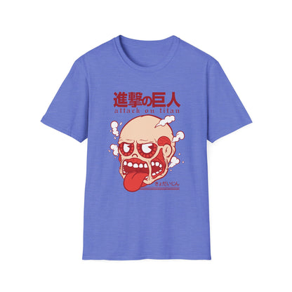 Anime-Inspired Unisex Softstyle T-Shirt, Perfect for Casual Wear, Gift for Anime Fans, Attack on Titan Tee, Streetwear Fashion, Cosplay Top