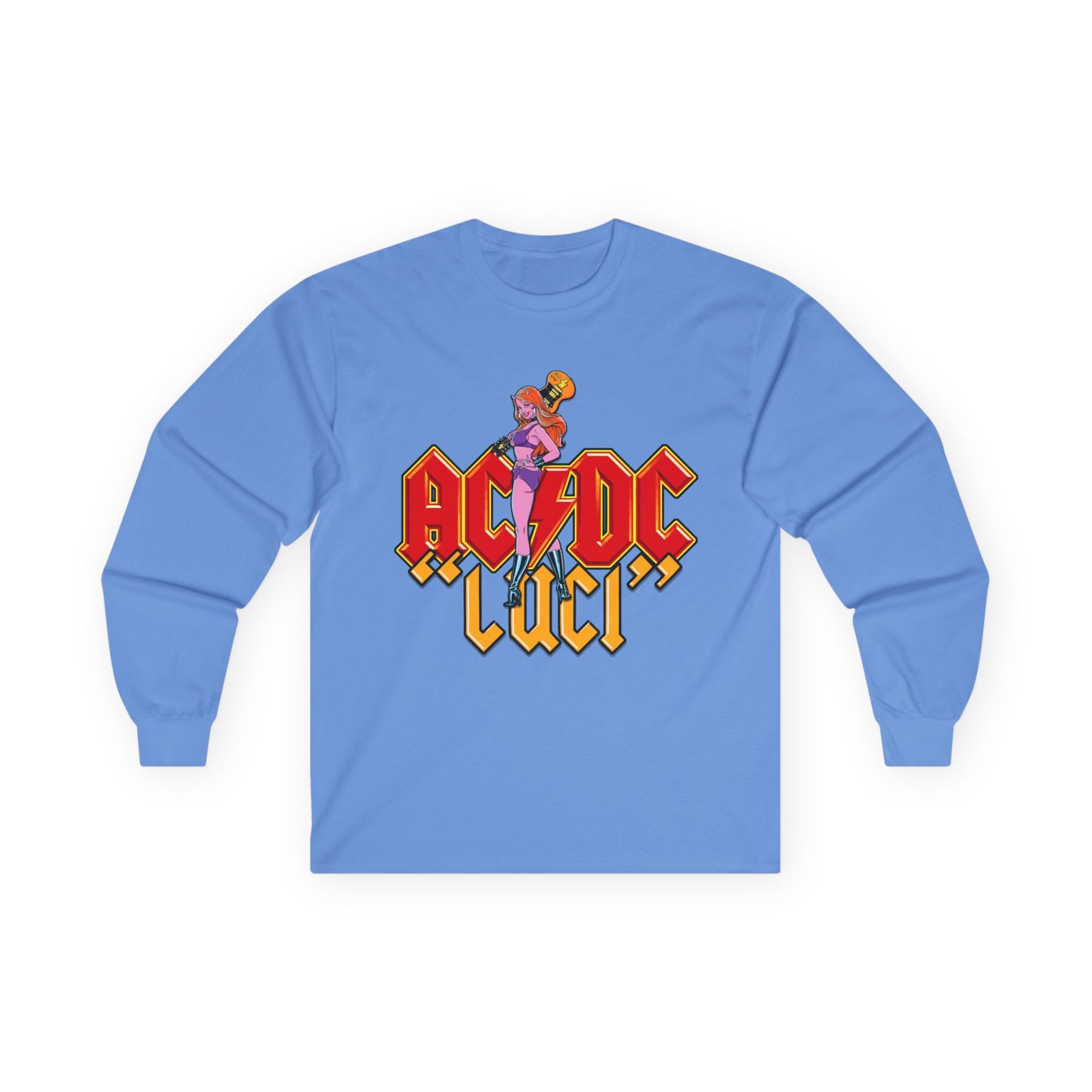AC/DC Luci Long Sleeve Tee — Retro Rock Band Graphic Shirt