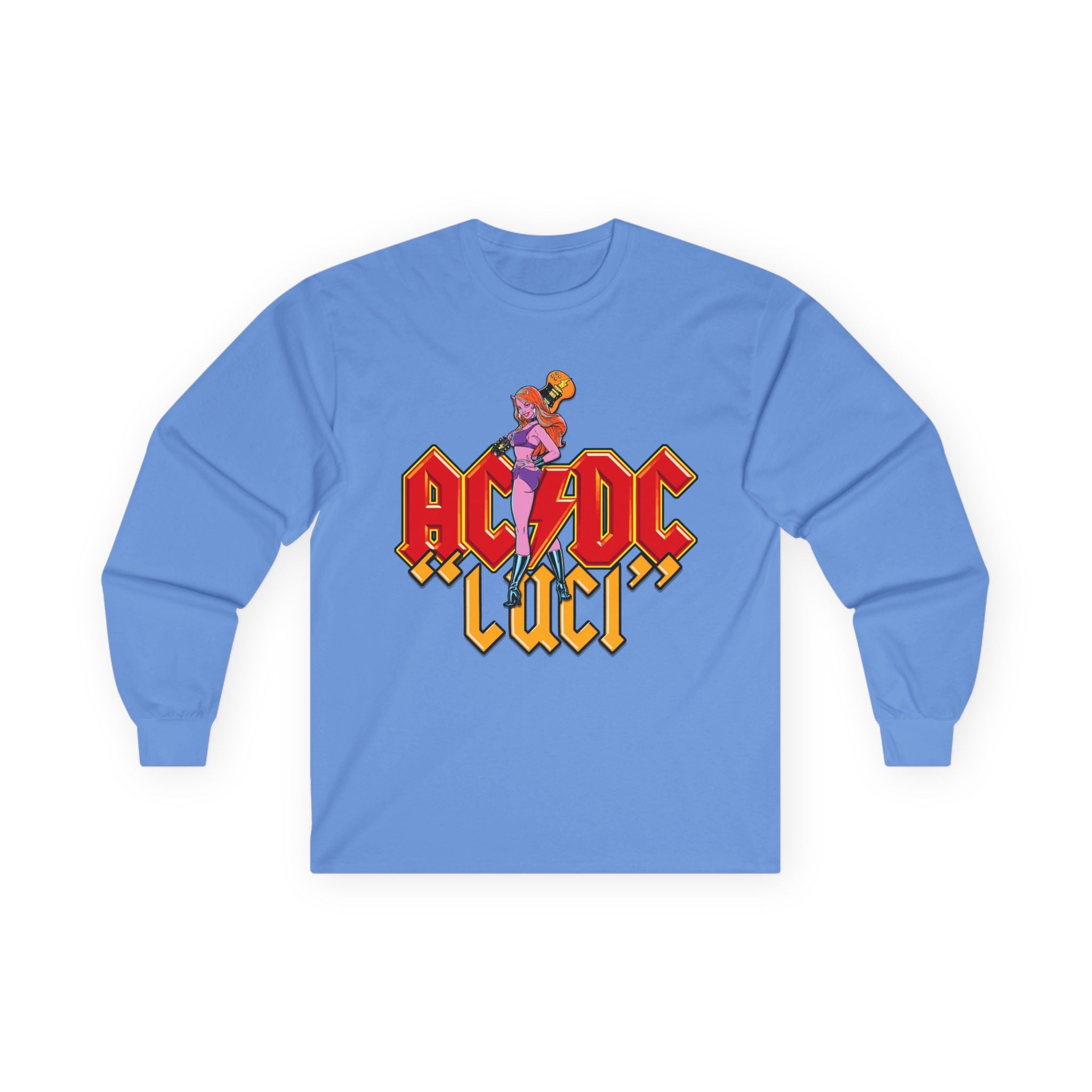 AC/DC Luci Long Sleeve Tee — Retro Rock Band Graphic Shirt