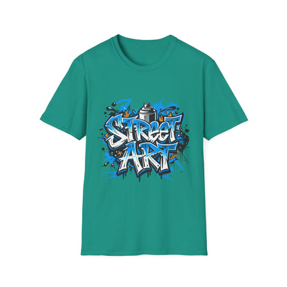 Street Art T-Shirt | Unisex Softstyle Tee, Graffiti Shirt, Urban Vibe Apparel, Casual Streetwear, Gift for Art Lovers