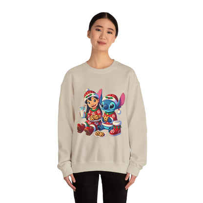 Holiday Character Sweatshirt — Cute Christmas Cookies & Milk Design