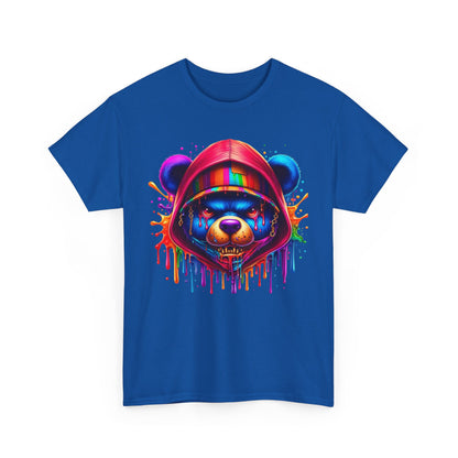 Colorful Graffiti Bear Unisex Heavy Cotton Tee