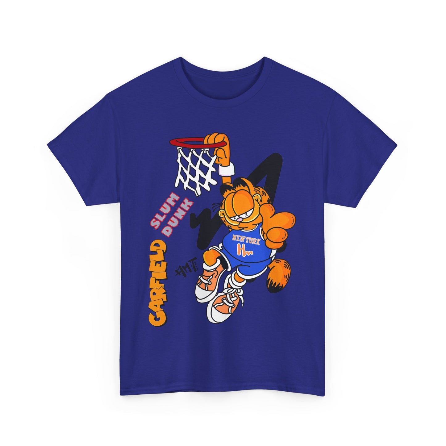 Garfield Basketball Unisex Heavy Cotton Tee - Fun Streetwear for Cat Lovers