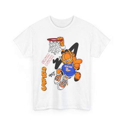 Garfield Basketball Unisex Heavy Cotton Tee - Fun Streetwear for Cat Lovers
