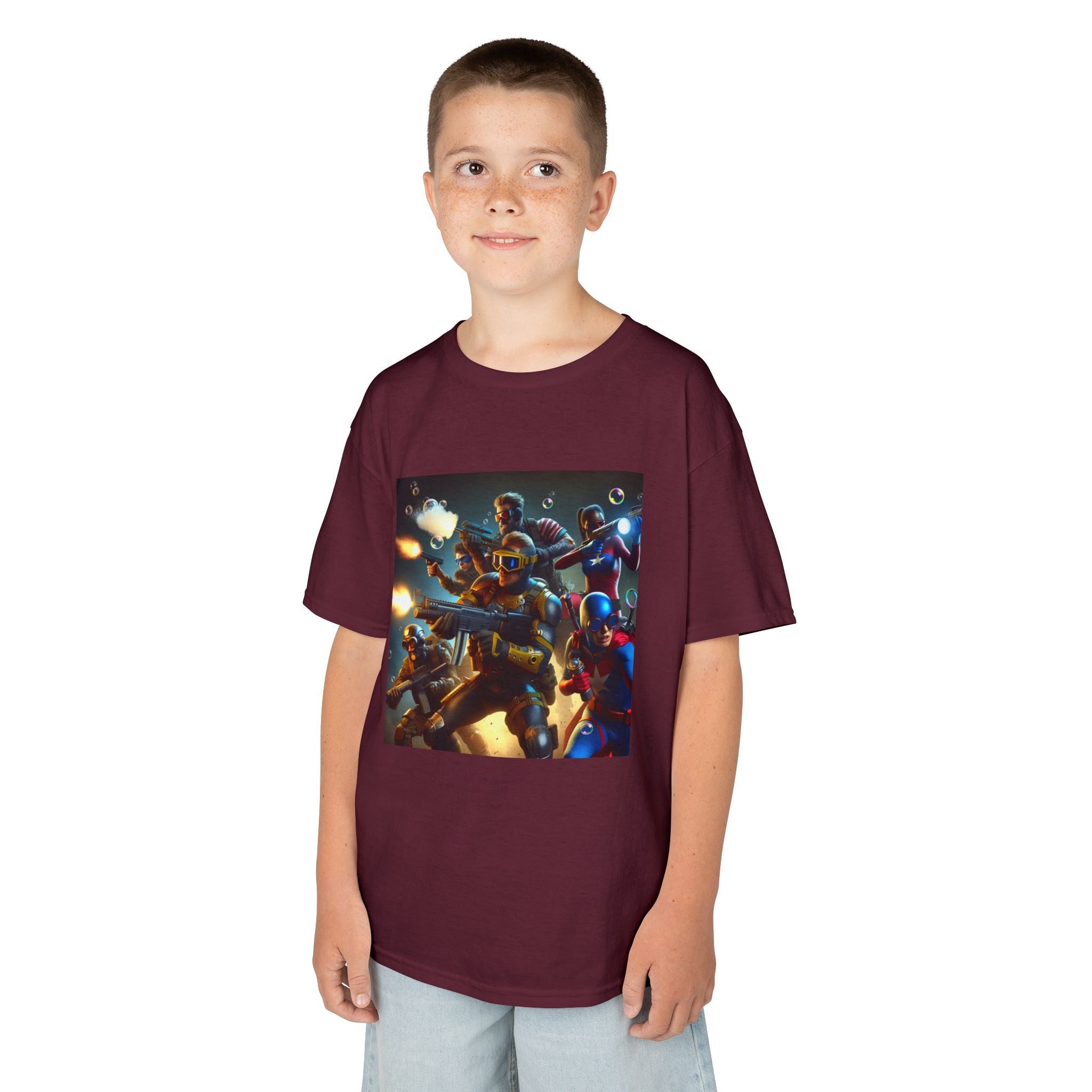 Adventure Awaits: Kids Heavy Cotton™ Tee with Space Explorers Design