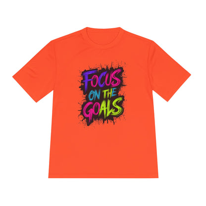 Colorful Motivational Fitness Tee for Active Lifestyle, Gym Shirt, Workout Shirt, Gift for Athletes, Focus on the Goals