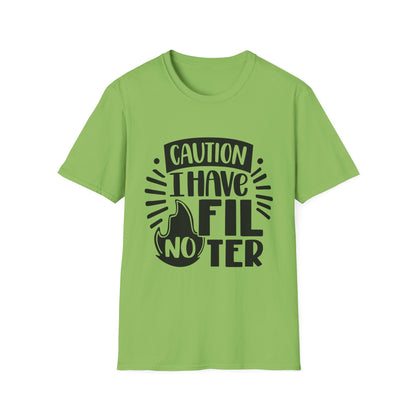 Caution: I Have No Filter Unisex Softstyle T-Shirt - Fun and Quirky Graphic Tee for Casual Wear