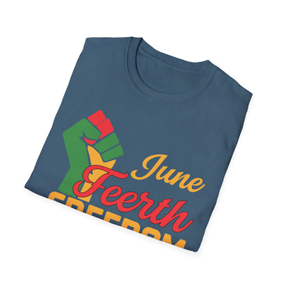 Juneteenth Freedom Day Unisex Softstyle T-Shirt, Celebration Tee, Black History Month Shirt, Equality Apparel, Gift for Activists