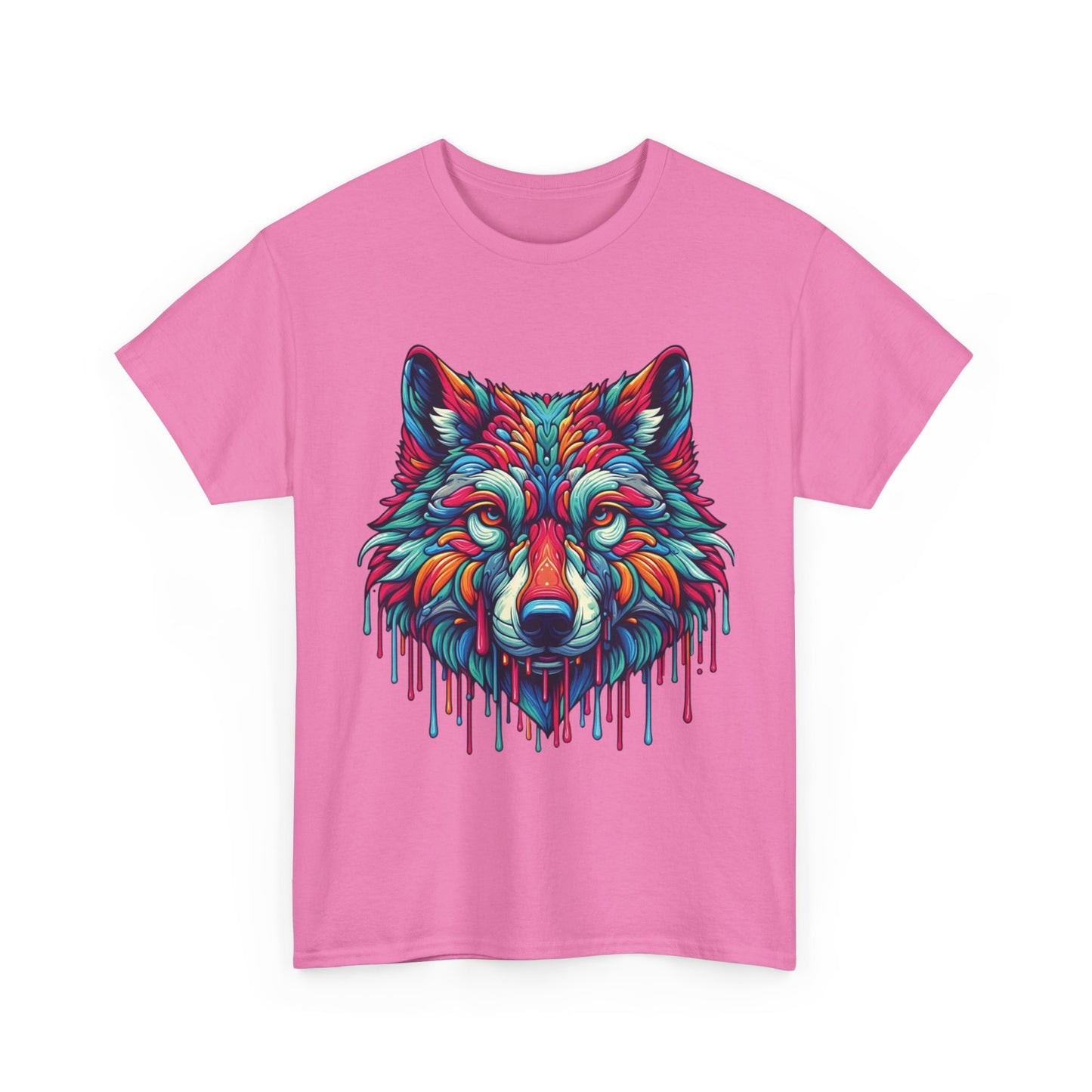 Colorful Wolf Face T-Shirt