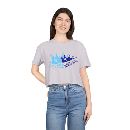 Royalty Queens Women’s Crop Tee | Trendy Graphic Tee, Casual Wear, Gift for Queens, Birthday Present, Summer Fashion