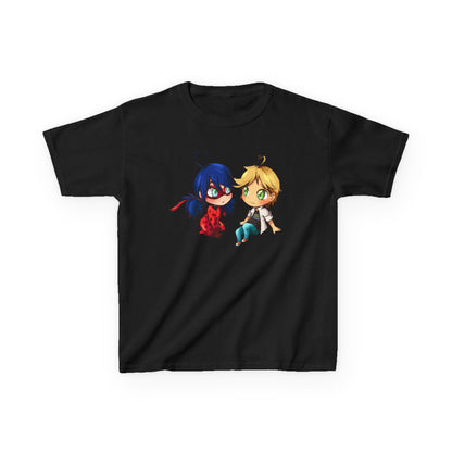 Kids Cute Chibi Characters Tee, Lightweight T-Shirt for Playtime, Gifts for Boys & Girls, Cartoon Lover Apparel, Birthday Outfit