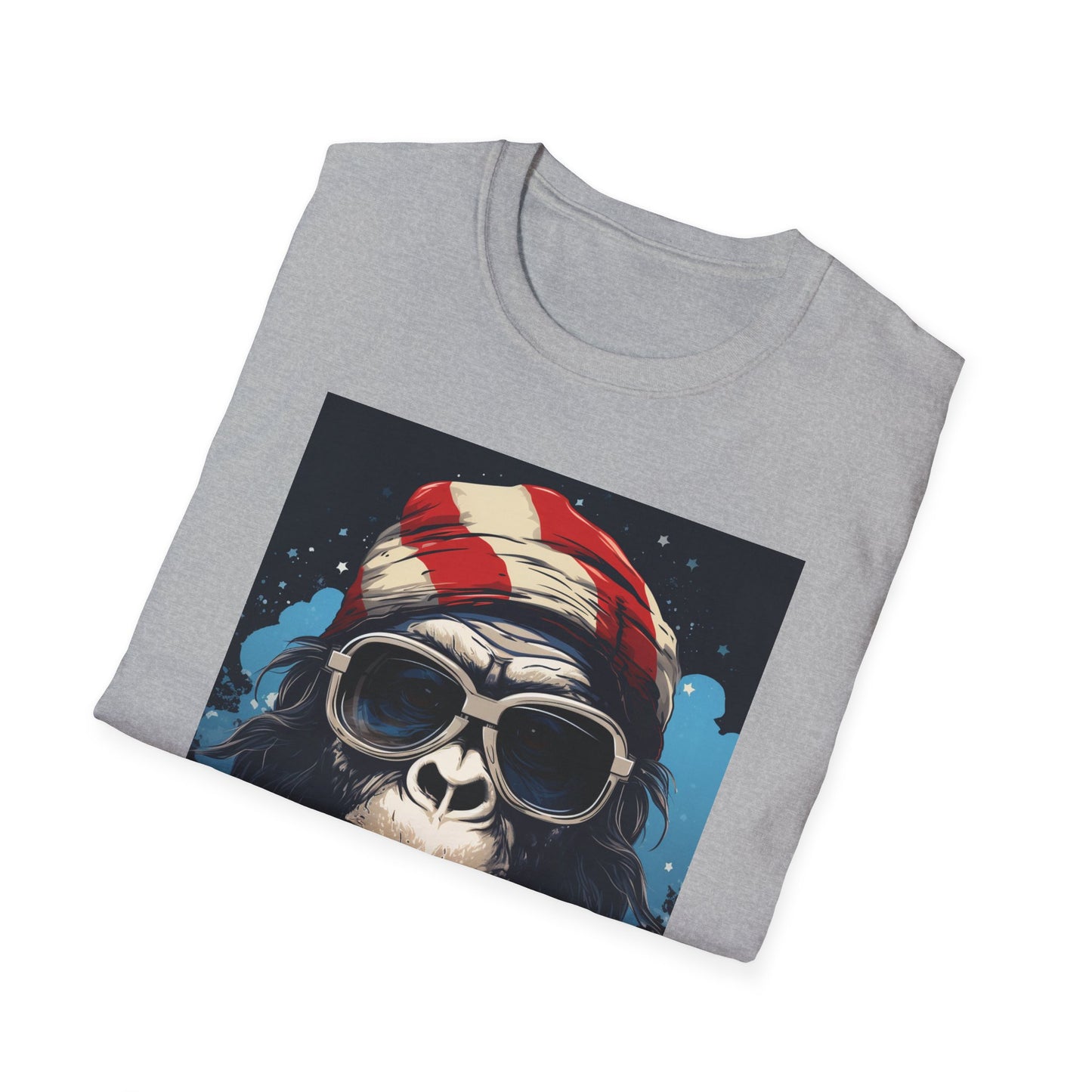 Cool Gorilla Graphic Tee, Fun Casual Wear, Perfect for Gifts, Chill Vibes, Great for Parties, Everyday Style, Unique Fashion Statement