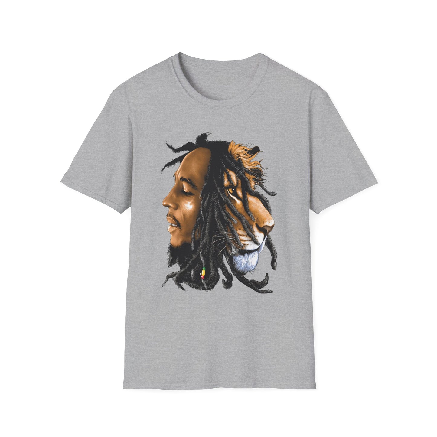 Rasta Lion Unisex Softstyle T-Shirt - Reggae Vibes Inspired Apparel
