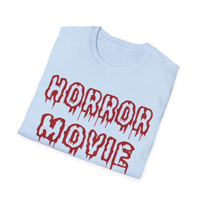 Horror Movie Addict T-Shirt, Unisex Softstyle Tee, Gifts for Film Lovers, Horror Movie Fans, Halloween Apparel, Casual Wear