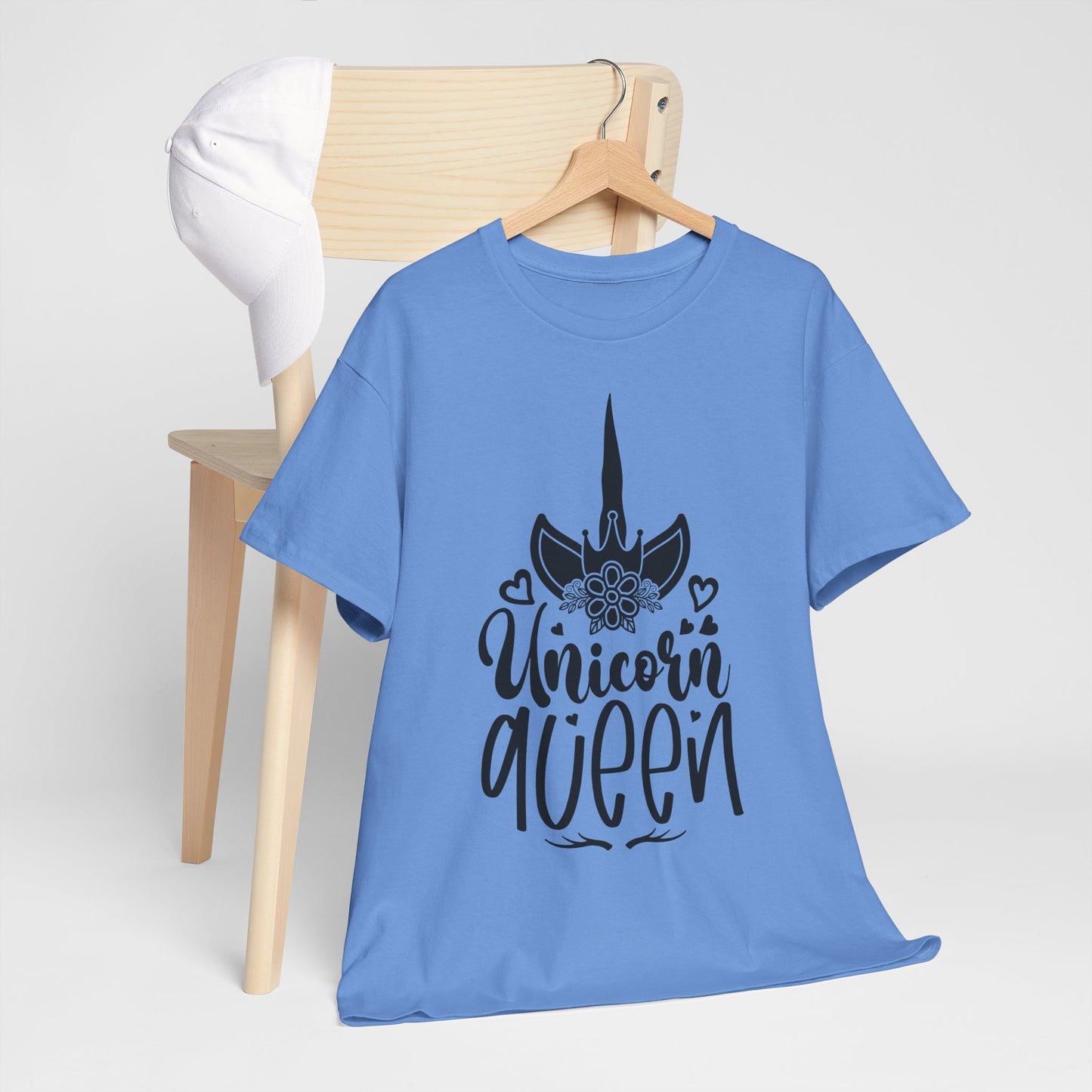 Unicorn Queen Unisex Heavy Cotton Tee - Fun and Playful Graphic T-Shirt for Unicorn Lovers
