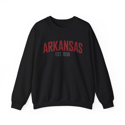 Arkansas Established 1836 Crewneck Sweatshirt