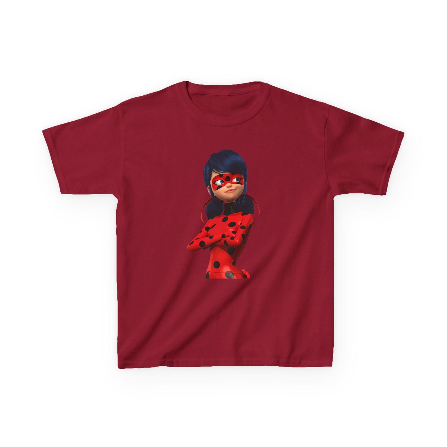 Cool Ladybug Superhero Kids Heavy Cotton Tee | Fun and Playful Design for Young Heroes