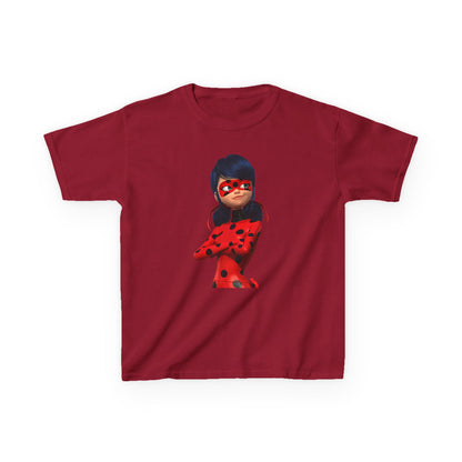 Cool Ladybug Superhero Kids Heavy Cotton Tee | Fun and Playful Design for Young Heroes
