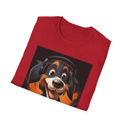 Happy Dog Graphic Unisex Softstyle T-Shirt - Perfect for Dog Lovers