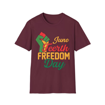 Juneteenth Freedom Day Unisex Softstyle T-Shirt, Celebration Tee, Black History Month Shirt, Equality Apparel, Gift for Activists