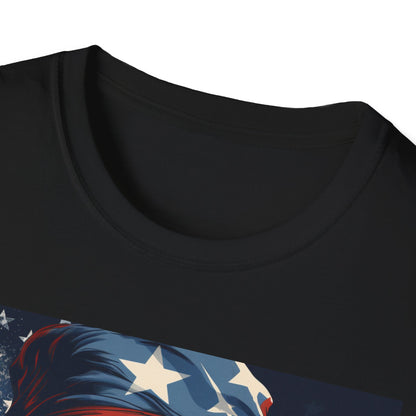 Patriotic Monkey Graphic T-Shirt, Fourth of July Tee, Summer Clothing, Unisex Casual Wear, Fun Gift for Animal Lovers, USA Pride Shirt